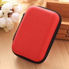 Portable Phone Cable Storage Box with Zipper Coin Pouch