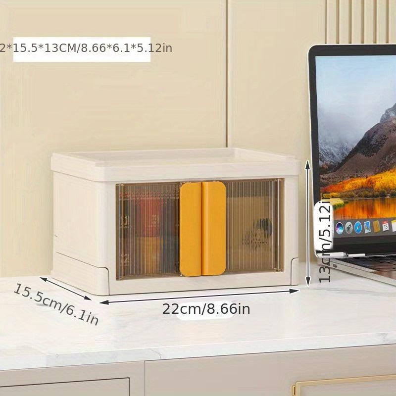Desktop Folding Storage Box For Office & Home Use Plastic Transparent