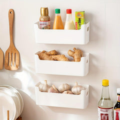 Wall Mounted Storage Box for Onions Ginger Garlic with Punching