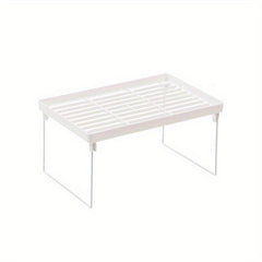 1pc Single Layer Bookshelf Countertop Storage Rack Foldable