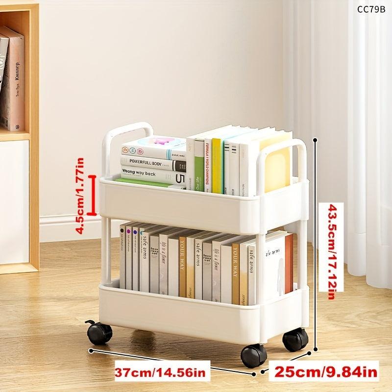 Small Cart Double Armrest Shelf Bathroom Toilet Vertical Shelf