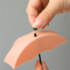 3pcs Umbrella Shape Wall Hook Multifunctional Adhesive Hanging Hook
