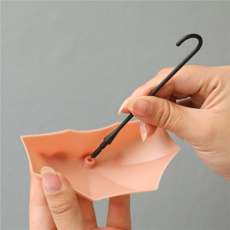 3pcs Umbrella Shape Wall Hook Multifunctional Adhesive Hanging Hook