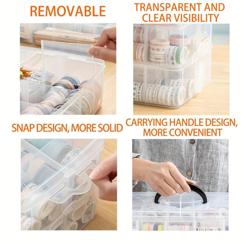 3-Layer Extra Large Toy Storage Box with Handles