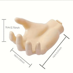 Handshaped Punch Wall Hook for Keys Hats Towels Self Adhesive Organizer