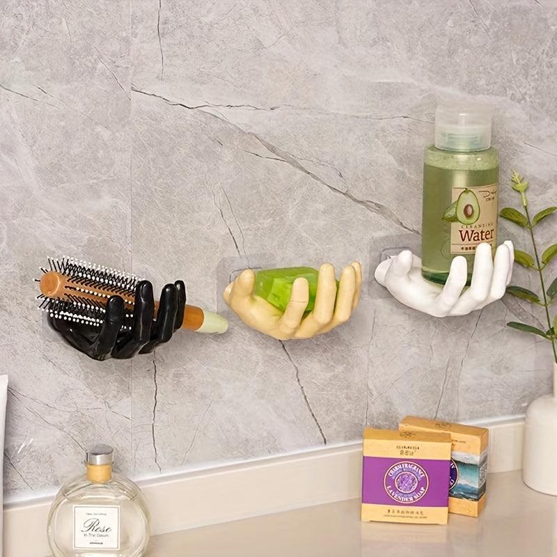 Handshaped Punch Wall Hook for Keys Hats Towels Self Adhesive Organizer