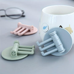 3Pcs Adhesive Rotatable Towel Hanger No Drilling