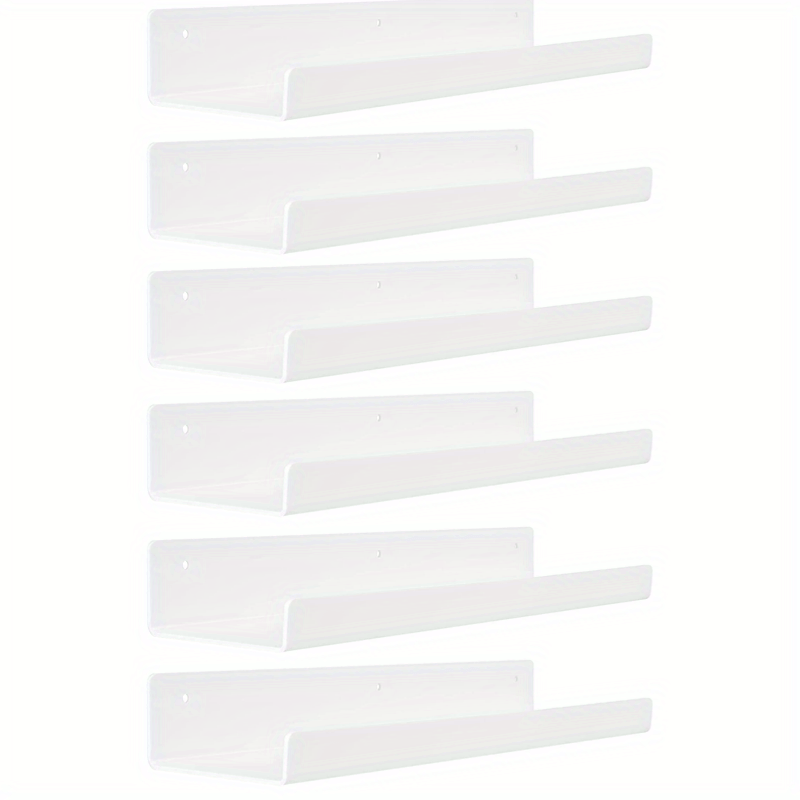 Acrylic Wall Mounted Floating Shelves Set of 8pcs for Kids Bookshelf