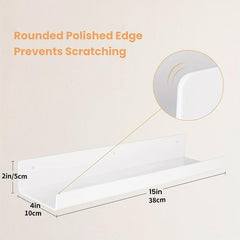 Acrylic Wall Mounted Floating Shelves Set of 8pcs for Kids Bookshelf
