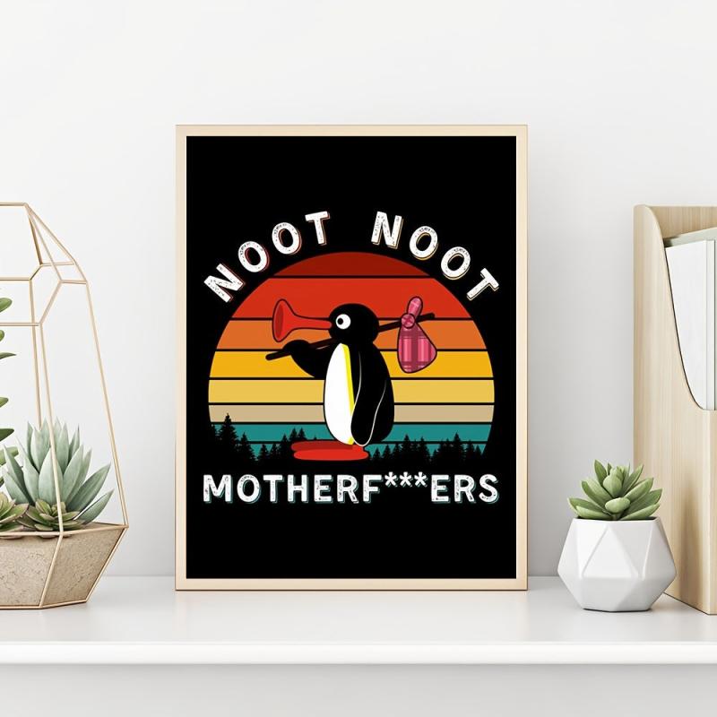 Cartoon Noot Noot Pingu Canvas Poster Wall Art Decor 29.97x39 No Frame