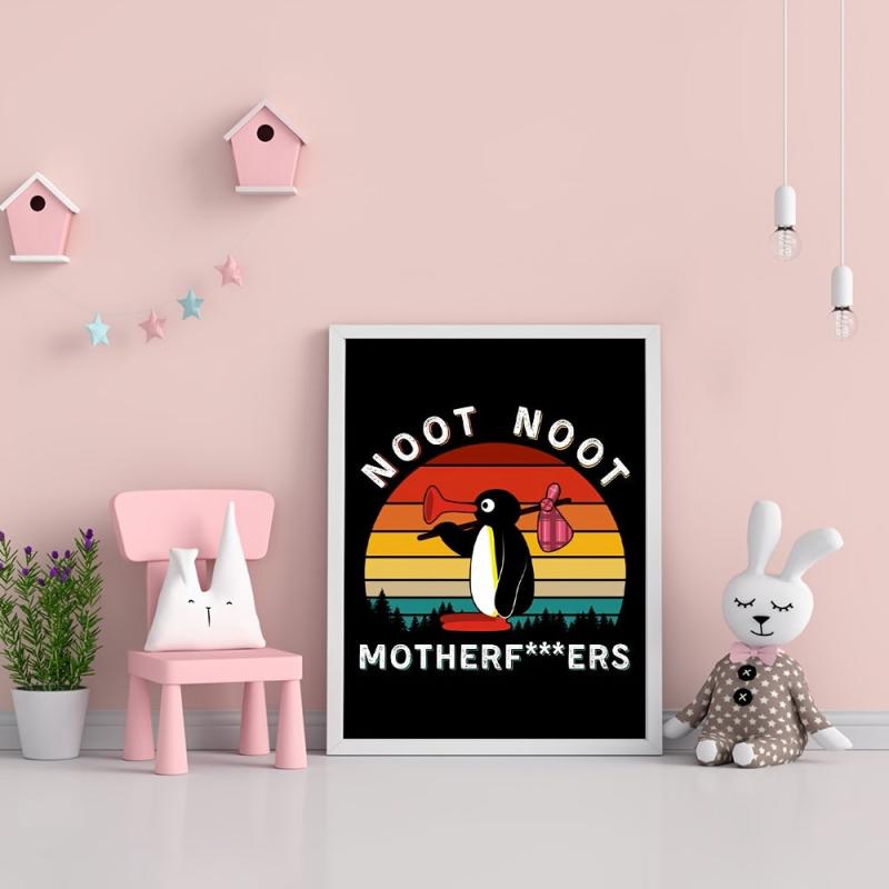Cartoon Noot Noot Pingu Canvas Poster Wall Art Decor 29.97x39 No Frame