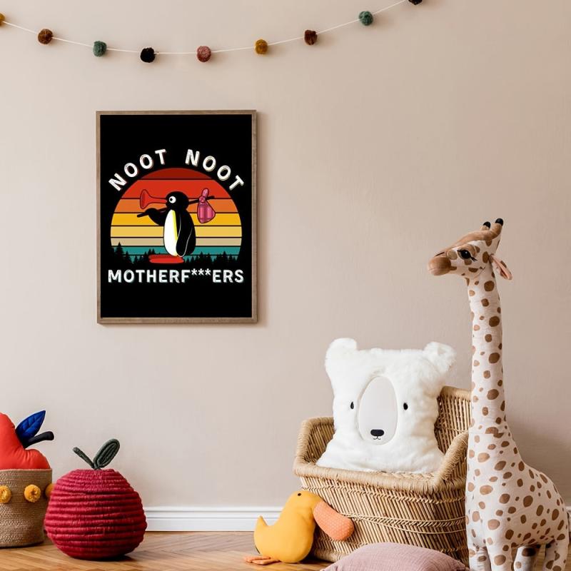 Cartoon Noot Noot Pingu Canvas Poster Wall Art Decor 29.97x39 No Frame