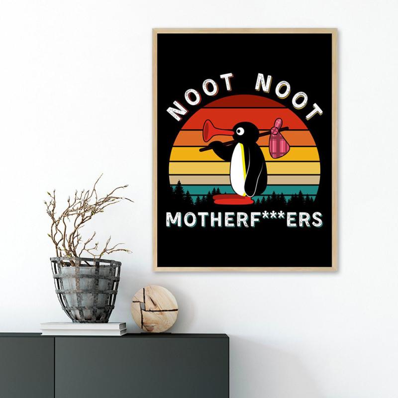Cartoon Noot Noot Pingu Canvas Poster Wall Art Decor 29.97x39 No Frame