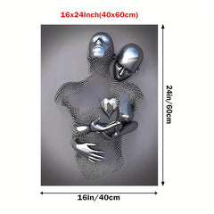 Abstract Metal Wall Decoration Painting for Mother's and Father's Gift