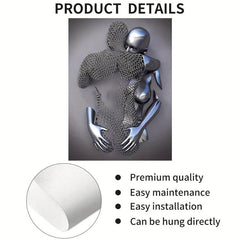 Abstract Metal Wall Decoration Painting for Mother's and Father's Gift