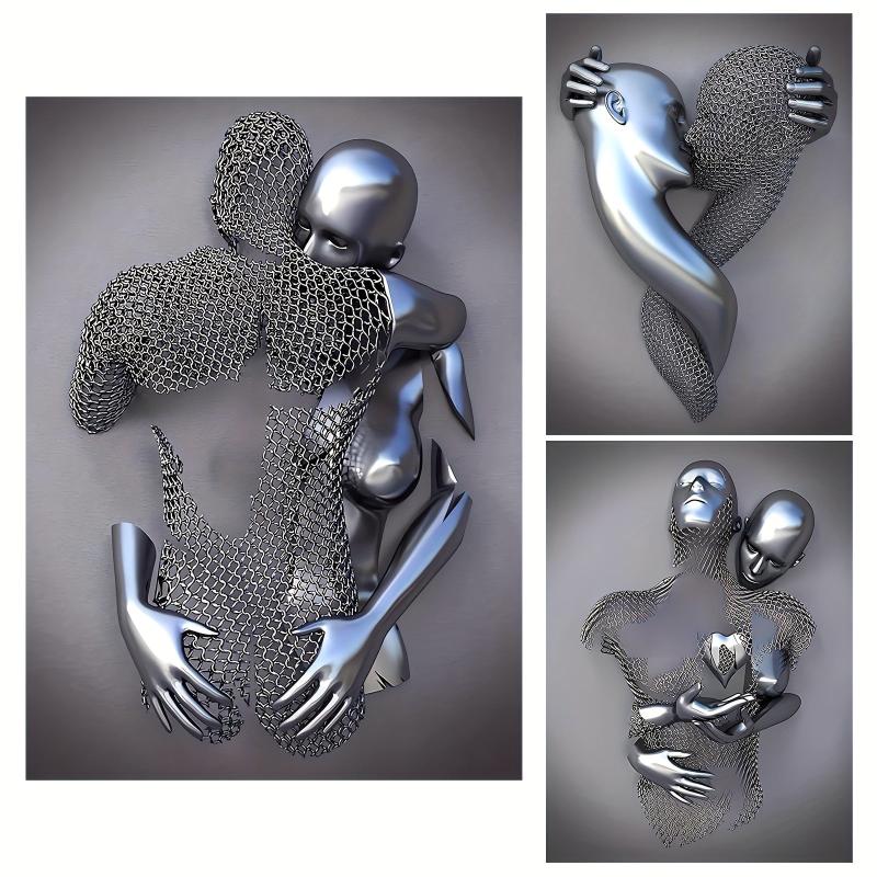 Abstract Metal Wall Decoration Painting for Mother's and Father's Gift