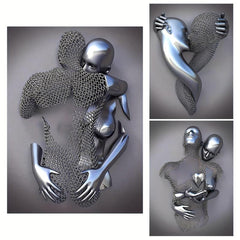 Abstract Metal Wall Decoration Painting for Mother's and Father's Gift