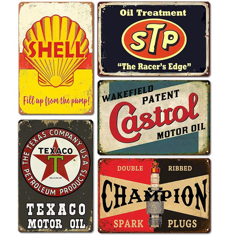 Metal Tin Sign Retro Garage Signs For Men Wall Decorations Old Car Shop Posters