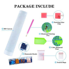 Elk Diamond Painting Kit for Adults - DIY Full Drill with Gem Crystal