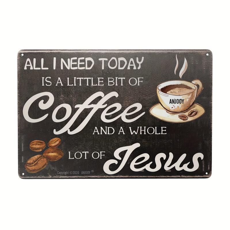 Metal Retro Coffee Bar Tin Sign Open 24 Hours Freshly Brewed Daily 20x30cm