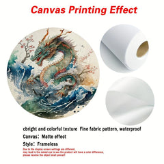 Japanese Water Dragon Poster Print Wall Art