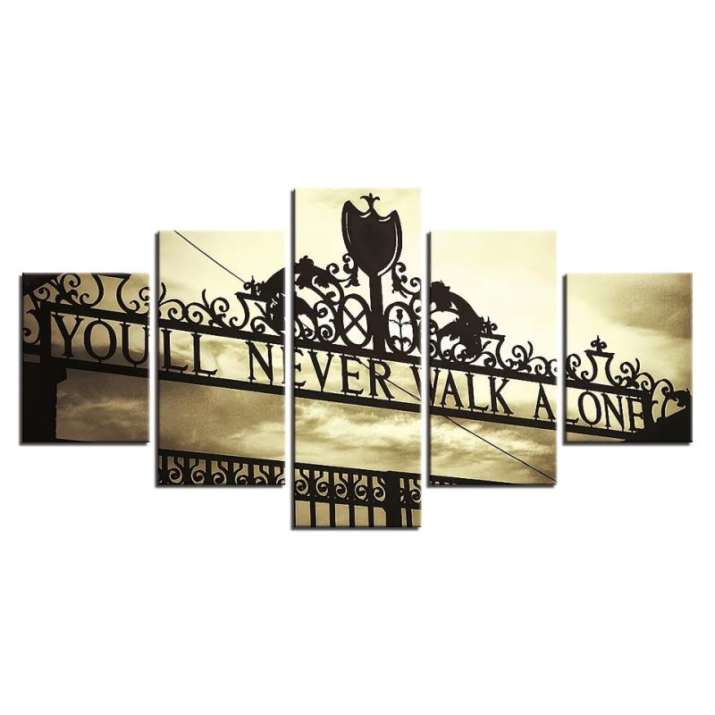 You'll Never Walk Alone Football Canvas Painting Ideal Gift For Bedroom Decor