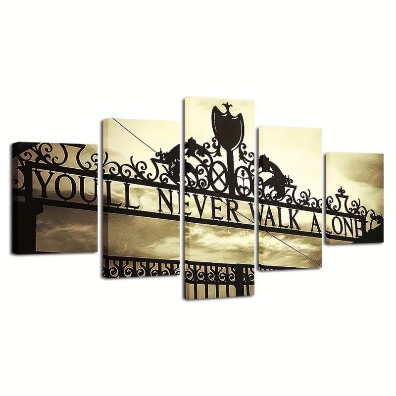 You'll Never Walk Alone Football Canvas Painting Ideal Gift For Bedroom Decor
