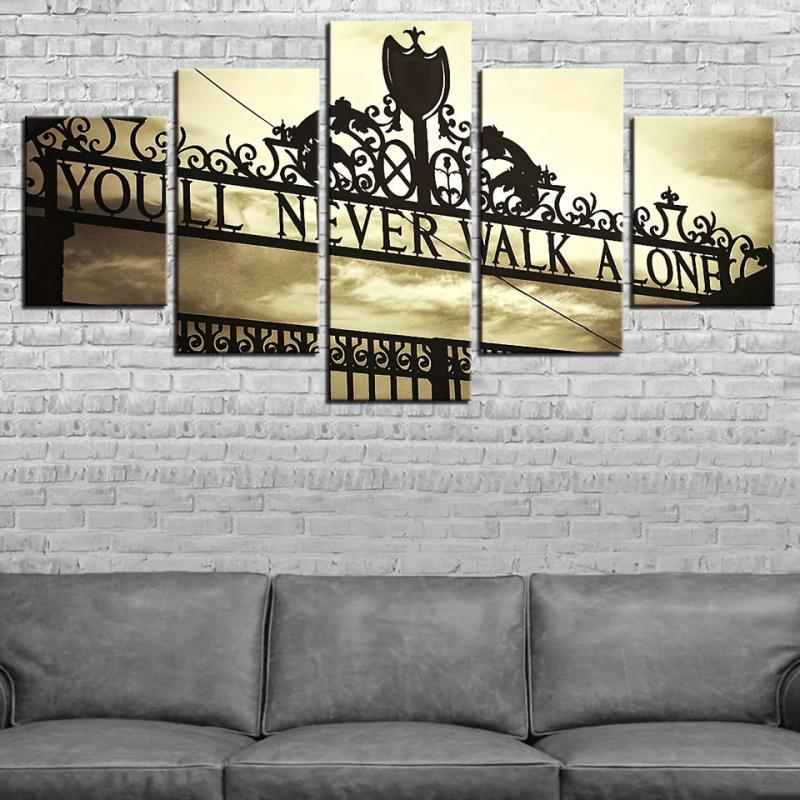 You'll Never Walk Alone Football Canvas Painting Ideal Gift For Bedroom Decor