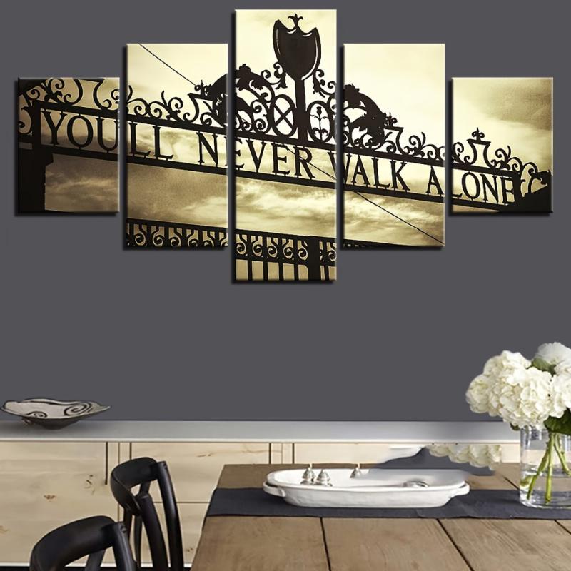 You'll Never Walk Alone Football Canvas Painting Ideal Gift For Bedroom Decor