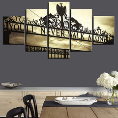 You'll Never Walk Alone Football Canvas Painting Ideal Gift For Bedroom Decor