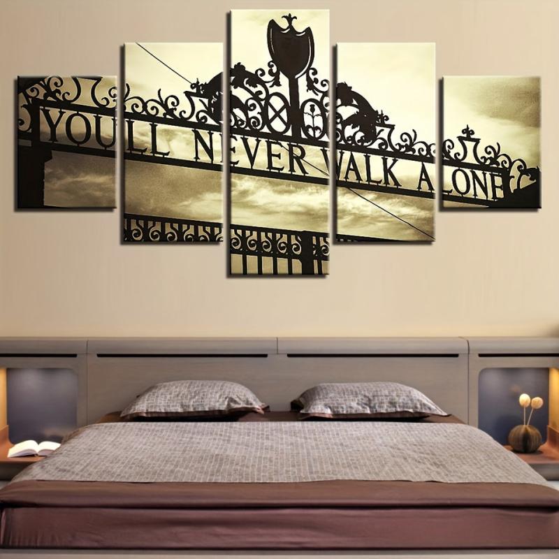 You'll Never Walk Alone Football Canvas Painting Ideal Gift For Bedroom Decor