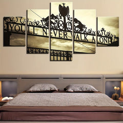 You'll Never Walk Alone Football Canvas Painting Ideal Gift For Bedroom Decor