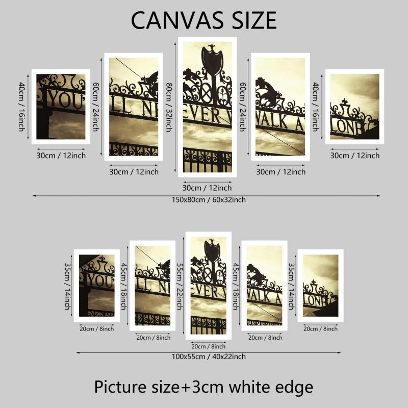 You'll Never Walk Alone Football Canvas Painting Ideal Gift For Bedroom Decor