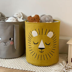 Foldable Canvas Laundry Basket Dirty Clothes Storage Kids Babies Adults