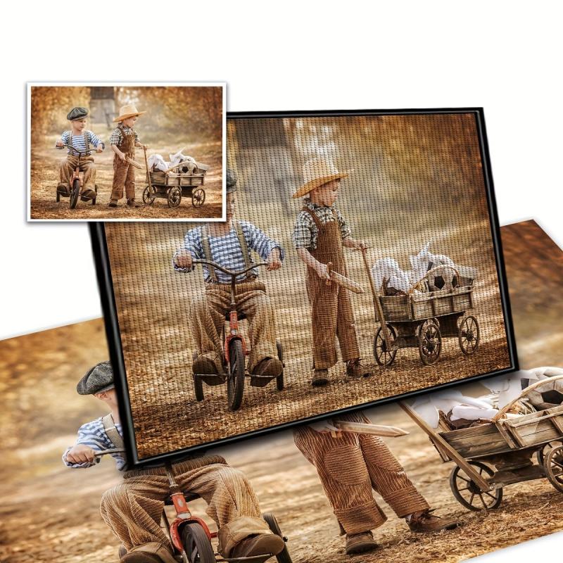 Retro 5D Diamond Painting Kit - DIY Paint with Round Full Drill Diamo
