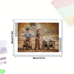 Retro 5D Diamond Painting Kit - DIY Paint with Round Full Drill Diamo