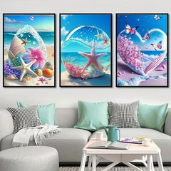 DIY Diamond Painting Ocean Crystal 5D Cube Round Diamond Decorative 20x30cm