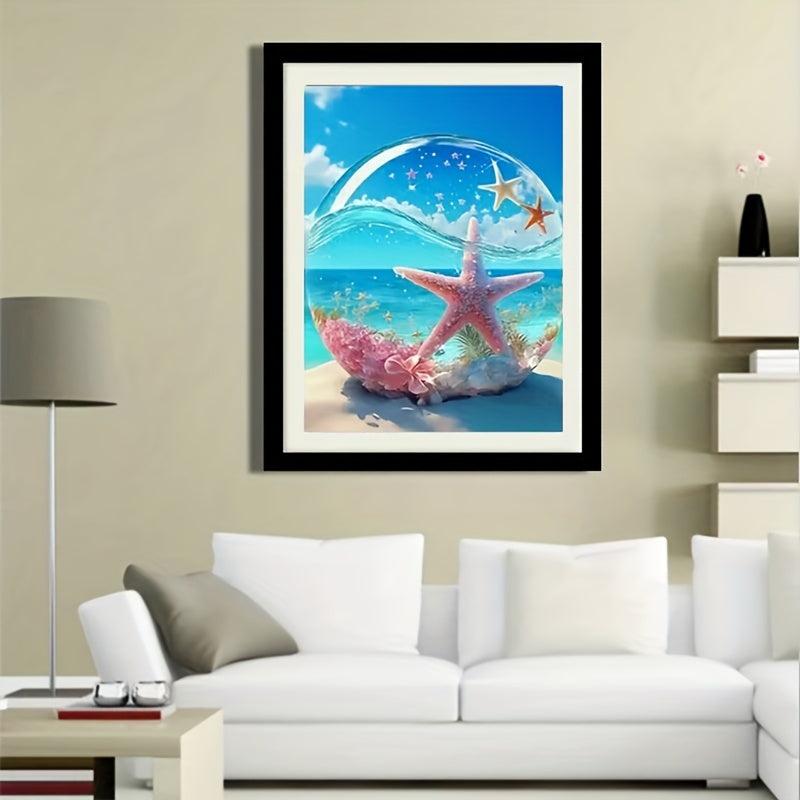 DIY Diamond Painting Ocean Crystal 5D Cube Round Diamond Decorative 20x30cm