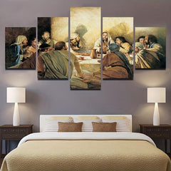 Last Supper Canvas Wall Art Pictures Dining Room Christian Art Painting