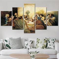 Last Supper Canvas Wall Art Pictures Dining Room Christian Art Painting