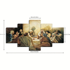 Last Supper Canvas Wall Art Pictures Dining Room Christian Art Painting