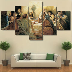 Last Supper Canvas Wall Art Pictures Dining Room Christian Art Painting
