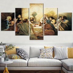 Last Supper Canvas Wall Art Pictures Dining Room Christian Art Painting