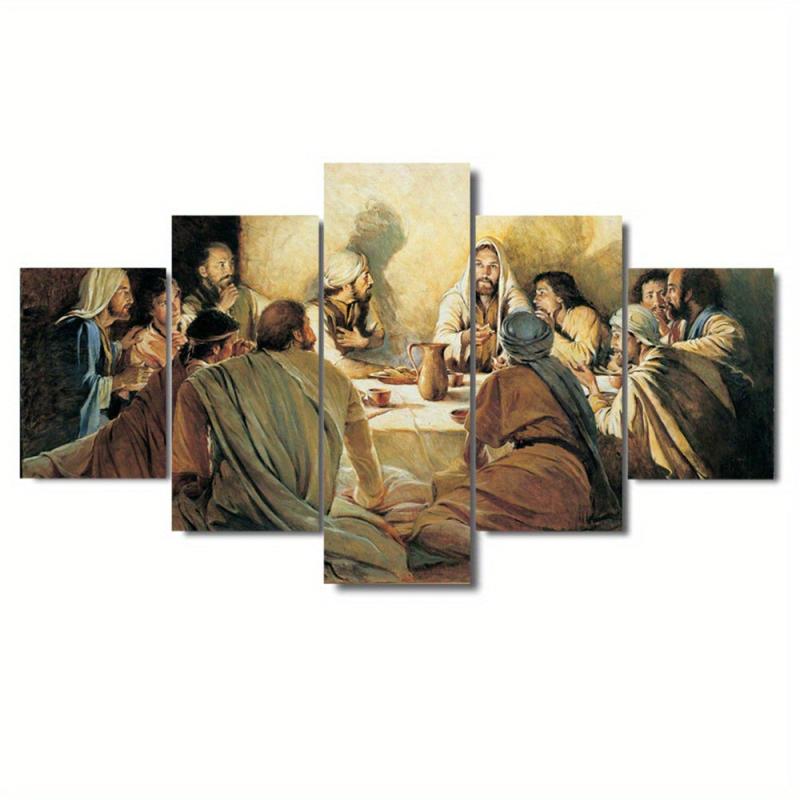 Last Supper Canvas Wall Art Pictures Dining Room Christian Art Painting