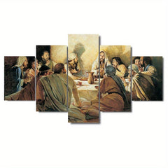 Last Supper Canvas Wall Art Pictures Dining Room Christian Art Painting