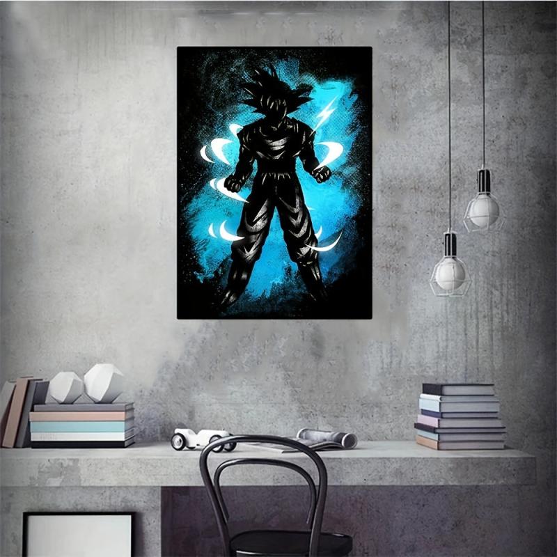 2pcs Dragon Posters Japanese Anime Watercolor Canvas Painting