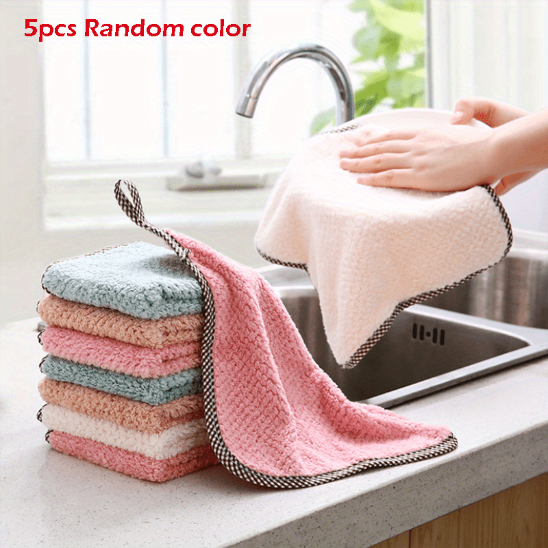 Kitchen Cleaning Towel Coral Velvet Dish Washing Household Towel
