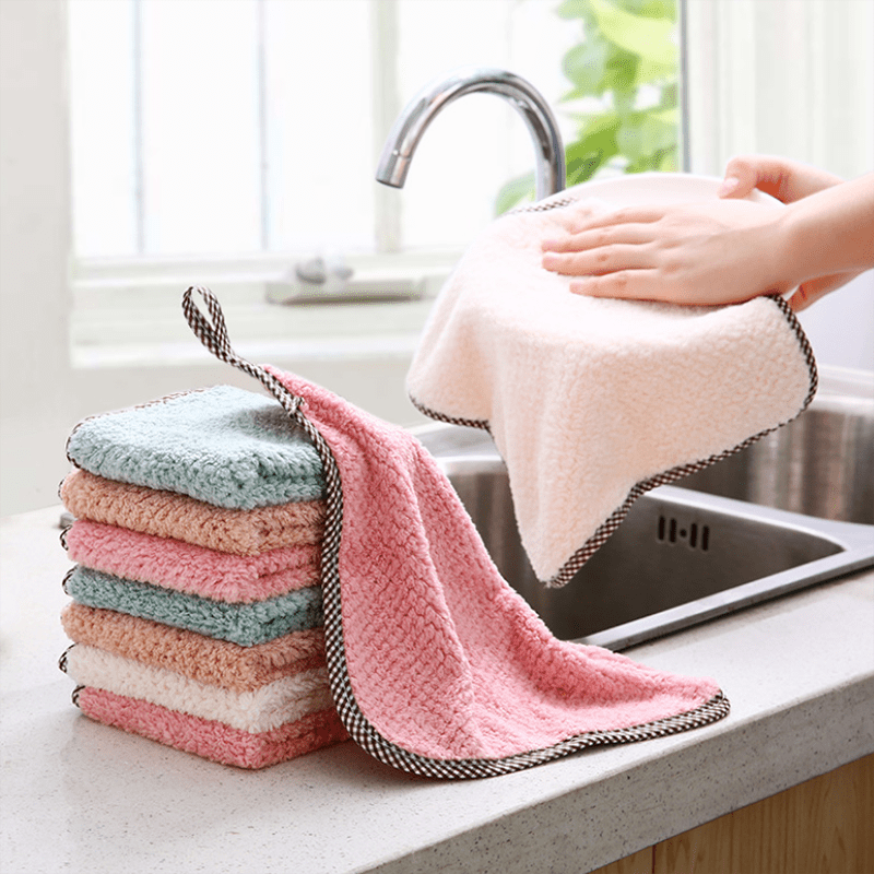 Kitchen Cleaning Towel Coral Velvet Dish Washing Household Towel