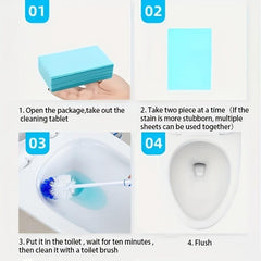 30pcs Toilet Cleaner Sheet Low Odor Toilet Clean Stain Removal