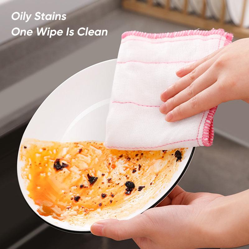 Microfiber Kitchen Cleaning Cloth Absorbent Scouring Pad